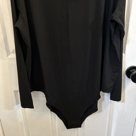 NWT A New Day Women’s Mock Turtleneck Bodysuit Black 3X Plus Size Snap Closure - Picture 7 of 16